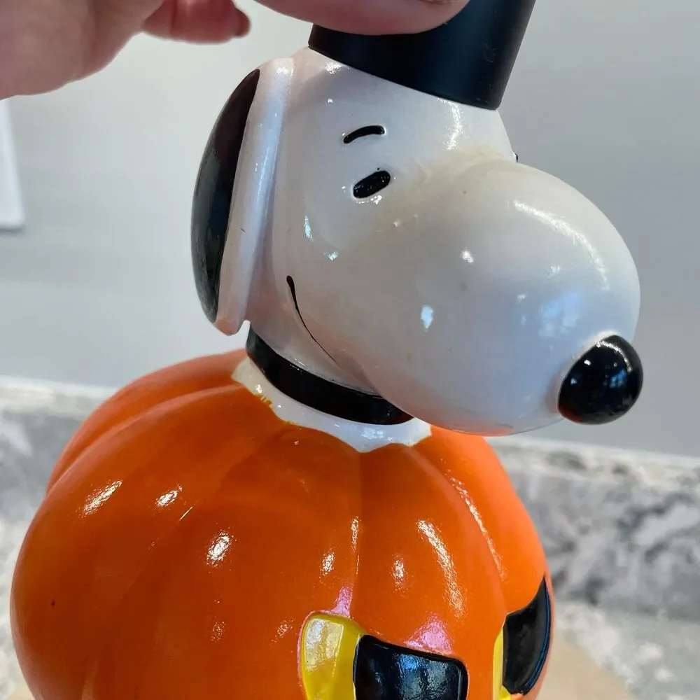 SNOOPY in a Pumpkin Soapor Lotion Dispenser Halloween Fall Themed Bathroom Decor